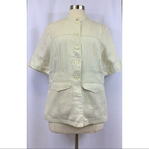J. Jill Utility Short Sleeve Safari Shirt/Jacket M